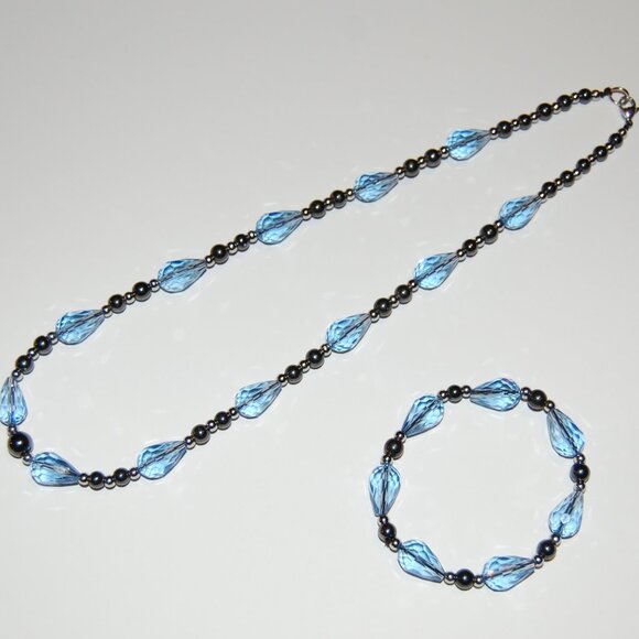 2 Pcs,Necklace,Bracelet,Magnetic Necklace,Magnetic Bracelet,Glass,Magnetic Beads - Picture 2 of 4